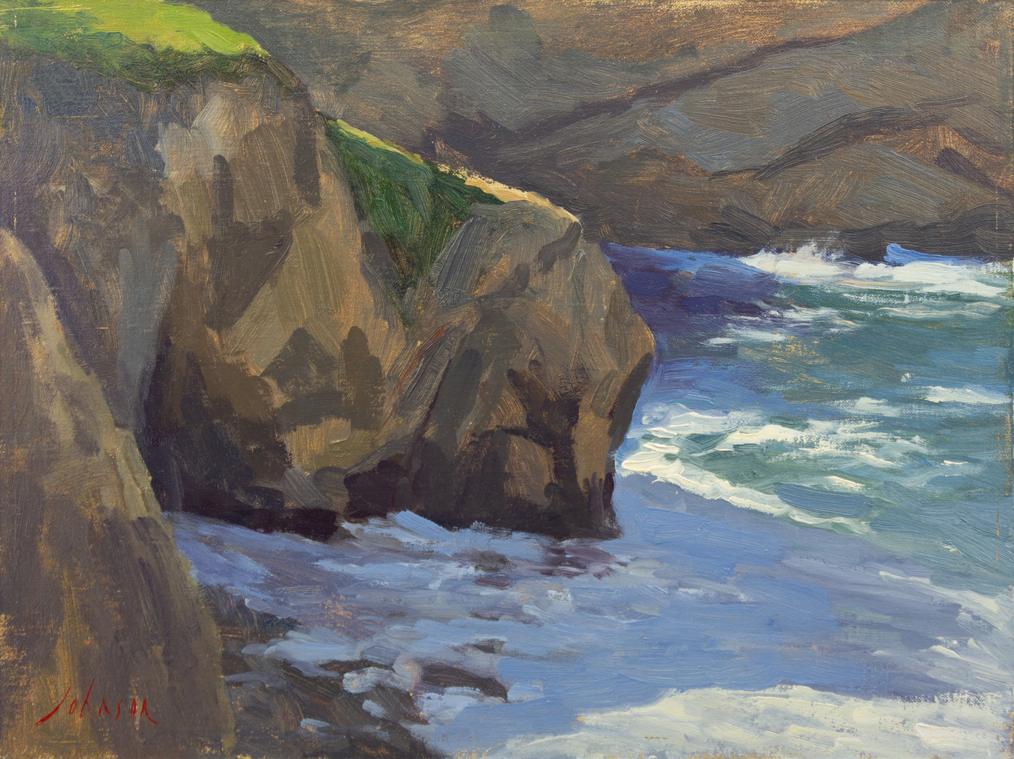 Garrapata Shadows - 9x12"