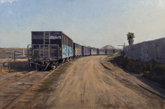 Hopper Cars - 16x24"