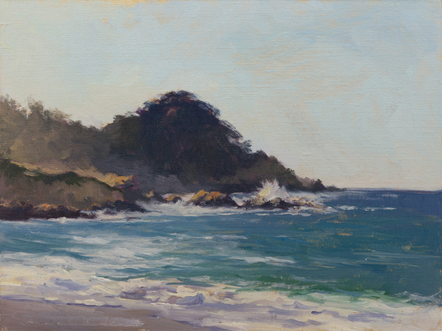 View from Monastery Beach - 9x12" (Travis Hall Fine Art)