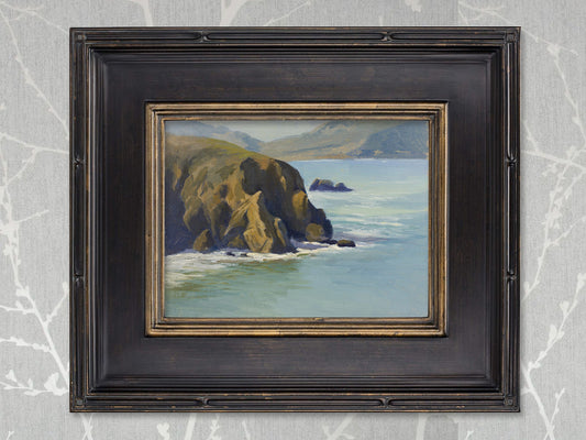 Study for Winter Light at Ocean's Edge - 9x12"
