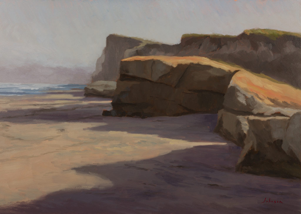 <strong>Morning Cliffs - 16x22.5"</strong><br>Oil on Panel - Available - $1,200