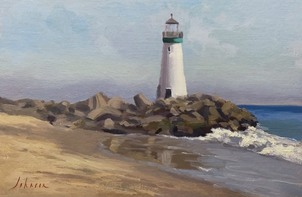 <strong>Walton Lighthouse - <br>8x12&quot;</strong><br>Oil on Panel - <strong><font color="red">SOLD</font></strong>