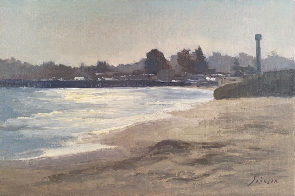 <strong>Late Afternoon, Seabright Beach - 8x12&quot;</strong><br>Oil on Panel - <strong><font color="red">SOLD</font></strong>