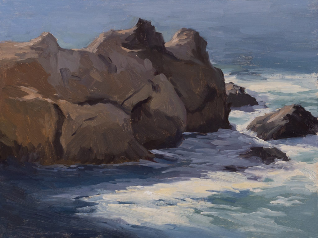 <strong>Point Lobos Shadows - 9x12&quot;</strong><br>Oil on Panel - Available - $400