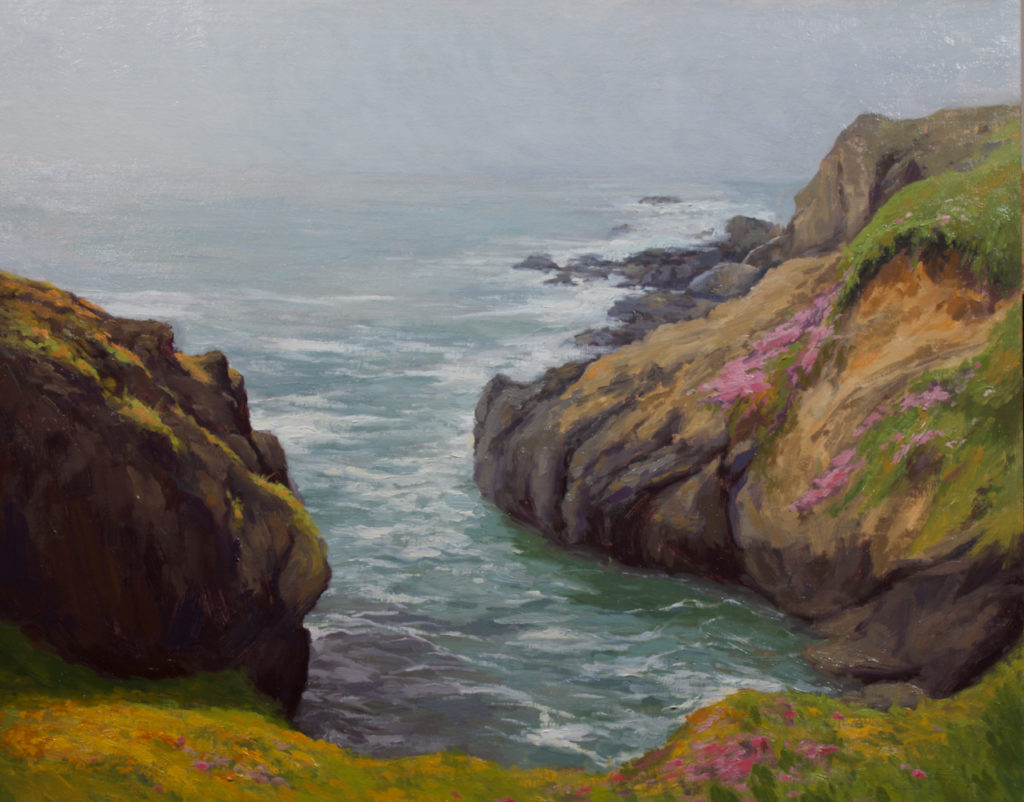 <strong>Foggy Coast - 16x20&quot;</strong><br>Oil on Canvas - <strong><font color="red">SOLD</font></strong><br><i>Exhibited in the California Art Club: Biennale, 2022</i>