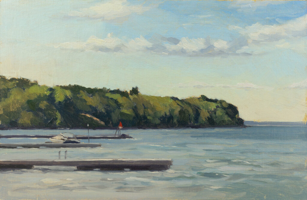 <strong>Morning, Madeline Island - 8x12&quot;</strong><br>
Oil on Panel