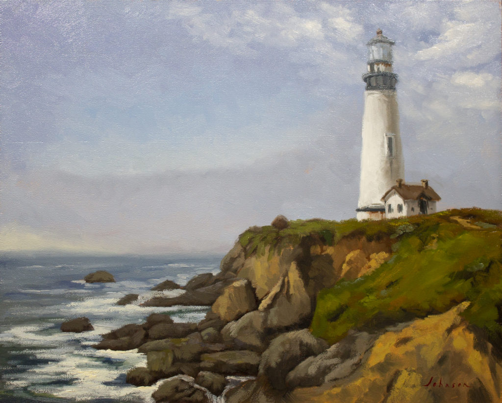 <strong>Pigeon Point Lighthouse - 16x20"</strong><br>Oil on Panel - Available - $900