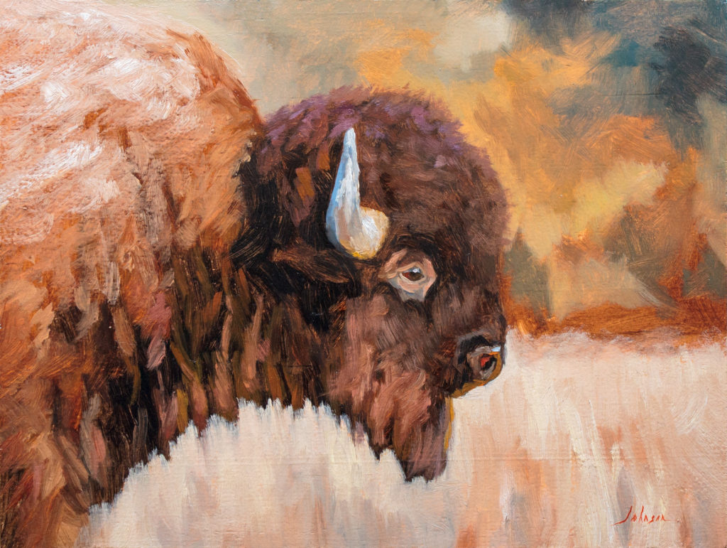 <strong>Golden Gate Buffalo - 9x12"</strong><br>
Oil on Panel - <strong><font color="red">SOLD</font></strong>
